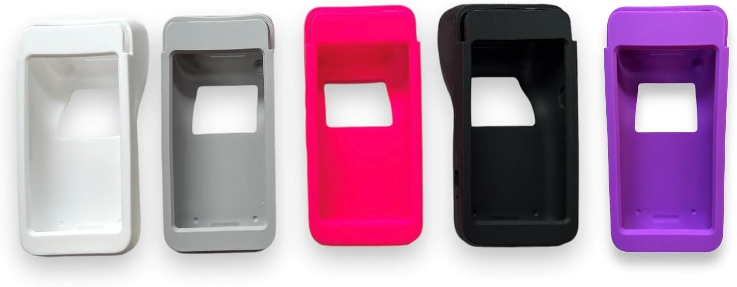 Comaptible Funda de silicona para Pax PRO A920 – Dispositivo con código de barras (gris)