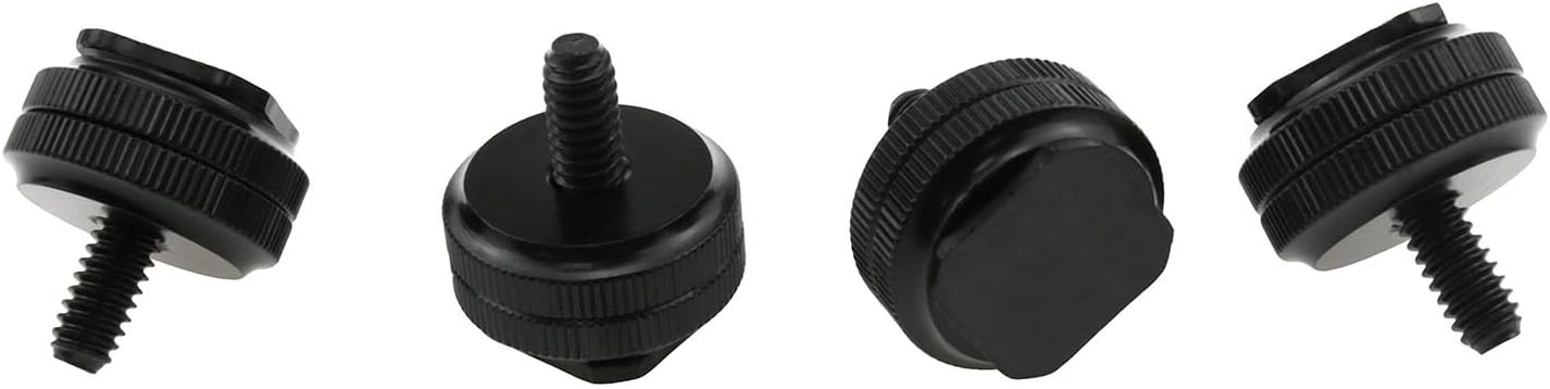 Haidong Adaptador de montaje de zapata caliente de 14 de pulgada, soporte de adaptador de montaje de zapata caliente, mini negro doble tornillo de