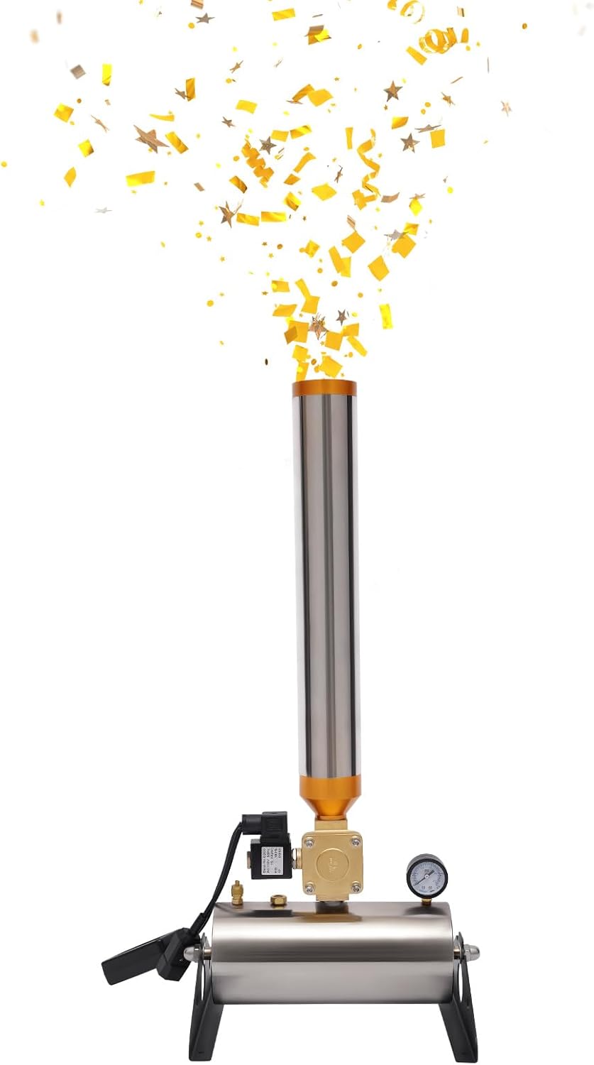 Máquina lanzadora de confeti de 2 piezas, máquina de cañón de confeti de 110 V con control remoto, máquina de saludo de confeti para conciertos,