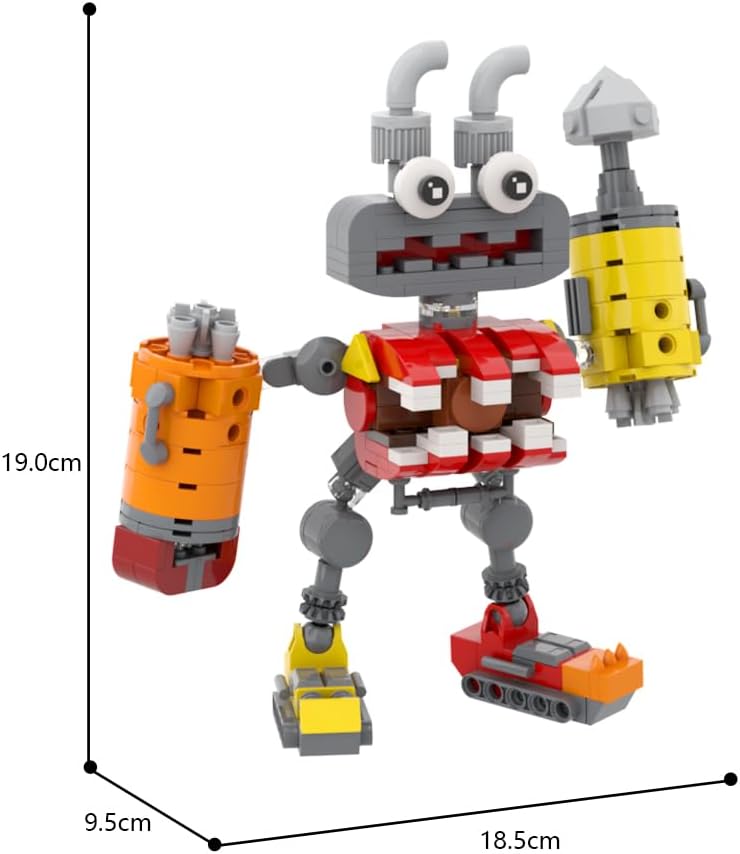 Epic Level Monster Wubbox – Juego de bloques de construcción de figuras de acción cantando, juguetes creativos, coleccionables, cumpleaños, adecuado