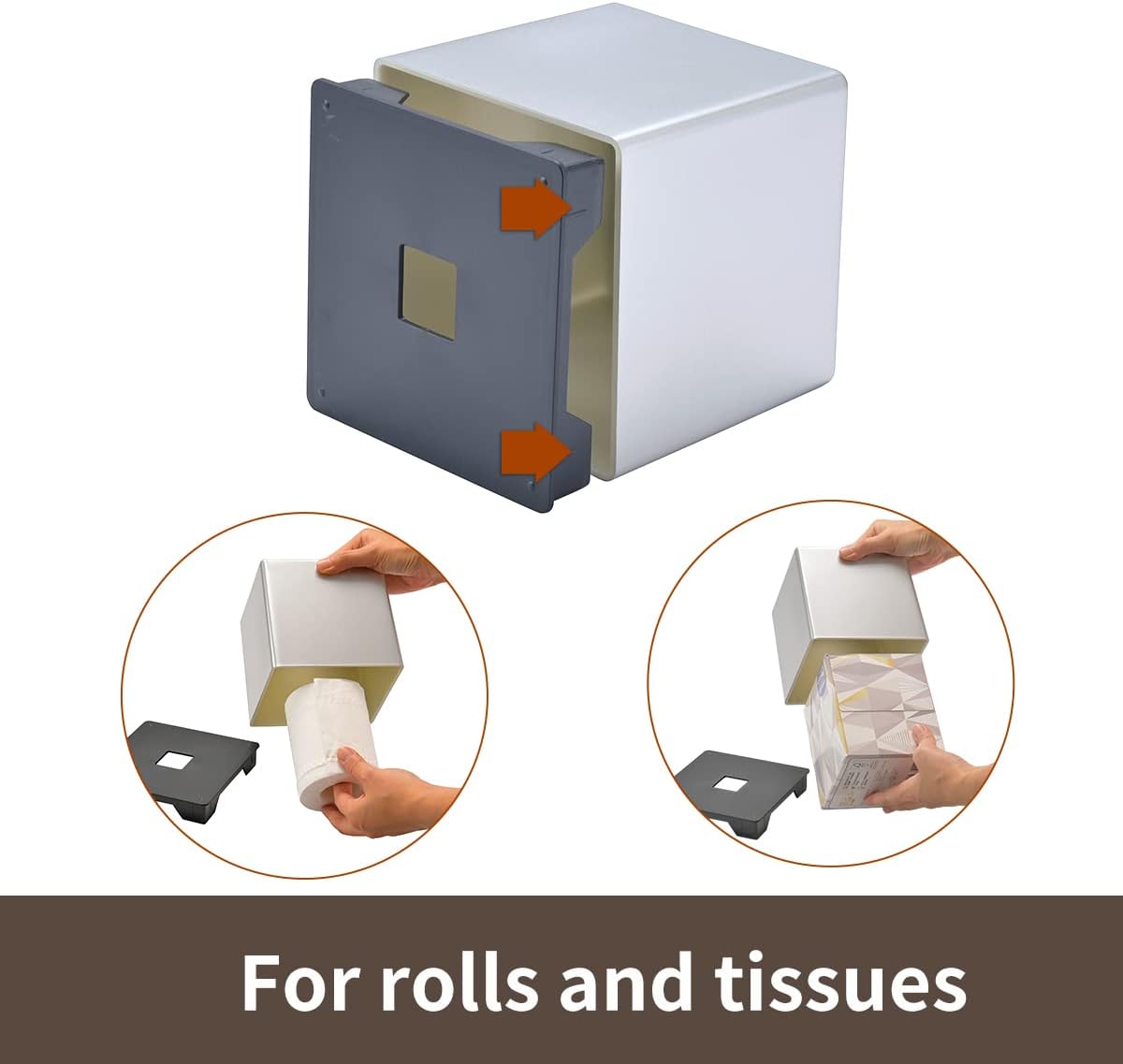 Cubierta para caja de pañuelos, soporte cuadrado para pañuelos faciales para tocador de baño, encimeras, aparadores, mesita de noche, salones y