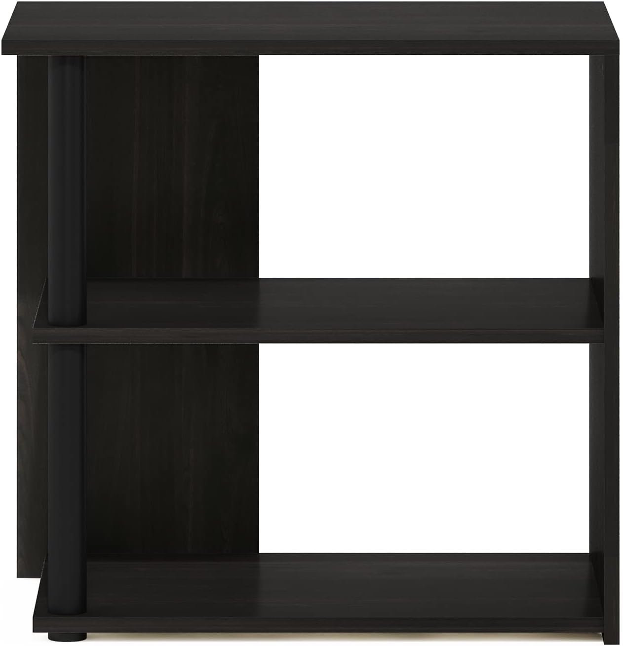 Furinno Romain – Mesa auxiliar de 2 niveles, color espressonegro