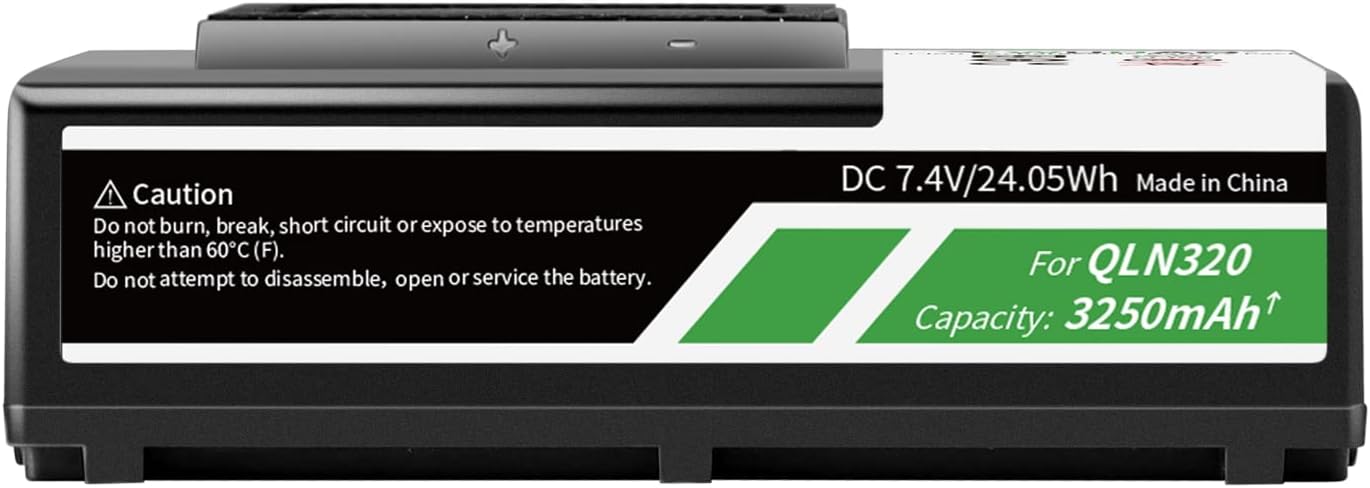 WUHAO Batería de repuesto para impresora Zebra ZQ520 2023 actualizada 3250mAh para impresoras Zebra QLn320 QLn220 ZQ500 ZQ510 ZQ610 ZQ610HC ZQ620