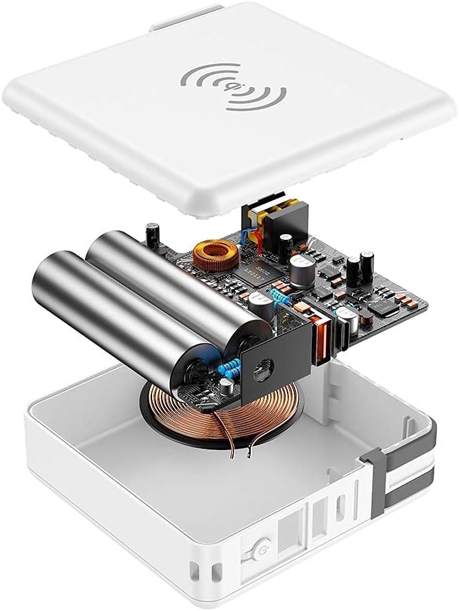 BoxWave Cargador compatible con ASUS ROG Flow Z13-ACRNM RMT02 – Cargador de pared inalámbrico Rejuva (10000mAh) (18W), cargador de pared inalámbrico