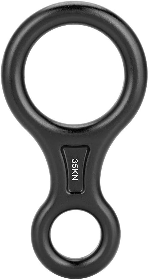 Tbest Terminal 8 Descender, 35KN Heavy Duty Climb Aluminum Figure 8 Descender Rigging Plate, Equipo de rescate para escalada en roca de Rappel al