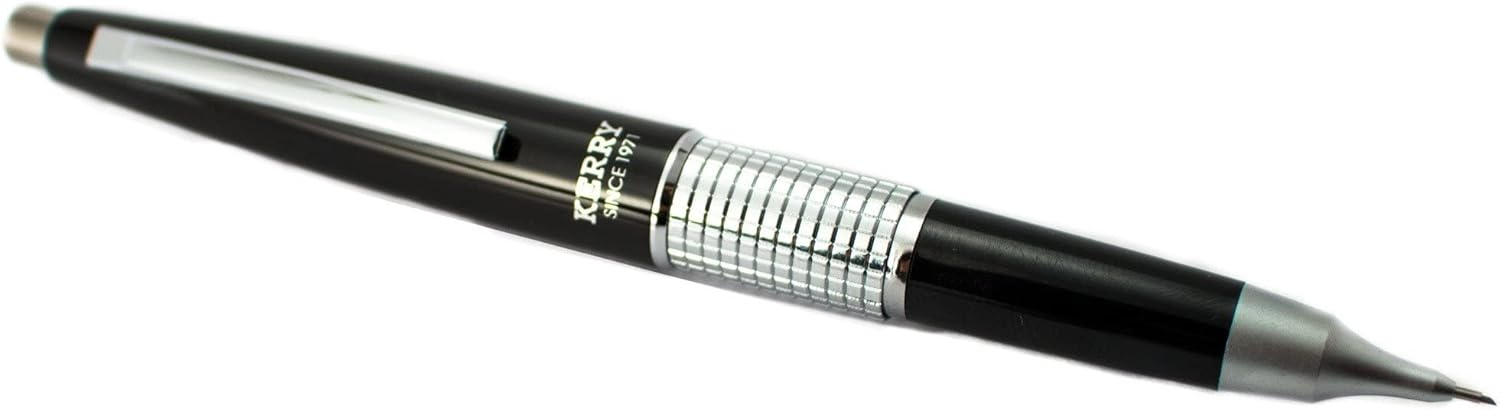 Pentel Sharp Kerry – Portaminas (0.028in), barril negro, 1 bolígrafo (P1037A)