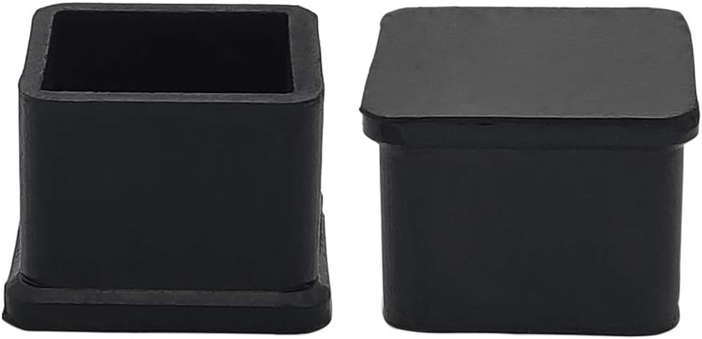 Flyshop Tapas cuadradas de goma antideslizantes para patas de silla, protectores de suelo para muebles, 1 pulgada x 1 pulgada, 0.984 x 0.984 in,