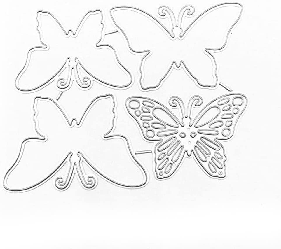 1 pieza de troqueles de mariposa blanca para hacer tarjetas, troqueles de corte de marco de tira para hacer tarjetas, 3D en capas, invitación de