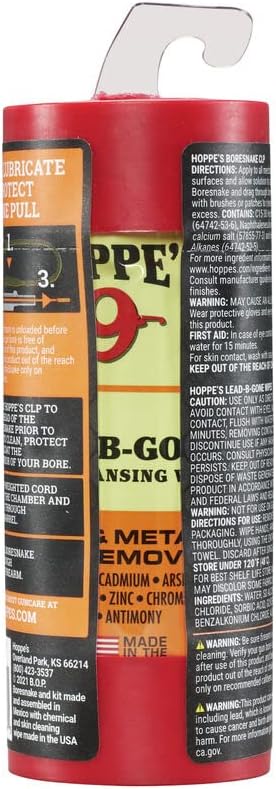 Hoppes Boresnake CLP Kit de limpieza para pistola de 0.354 in, serpiente de pistola para kit de limpieza de pistola