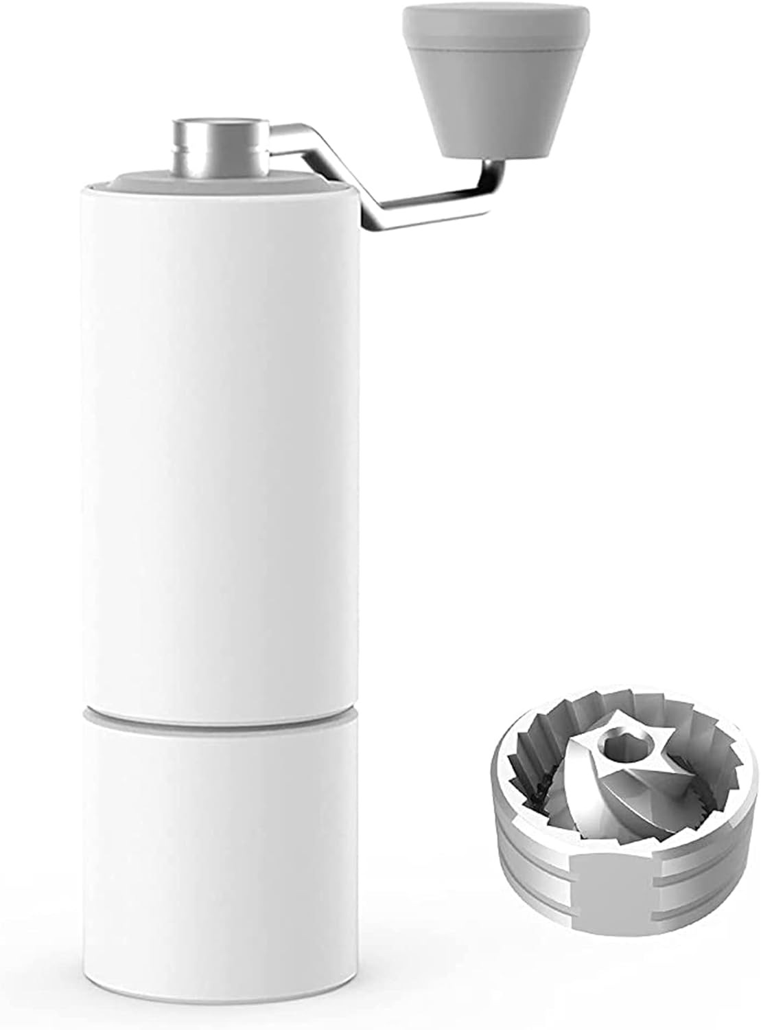 TIMEMORE Molinillo de café manual Chestnut C2 Capacidad 0.88 oz con rebaba cónica de acero inoxidable CNC, ajuste interno ajustable, posicionamiento