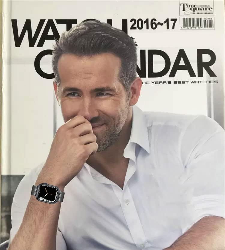 Compatible con Apple Watch Series 9, correa de acero inoxidable de expansión de 1.654 in 1.732 in 1.772 in, correa elástica de metal elástica para