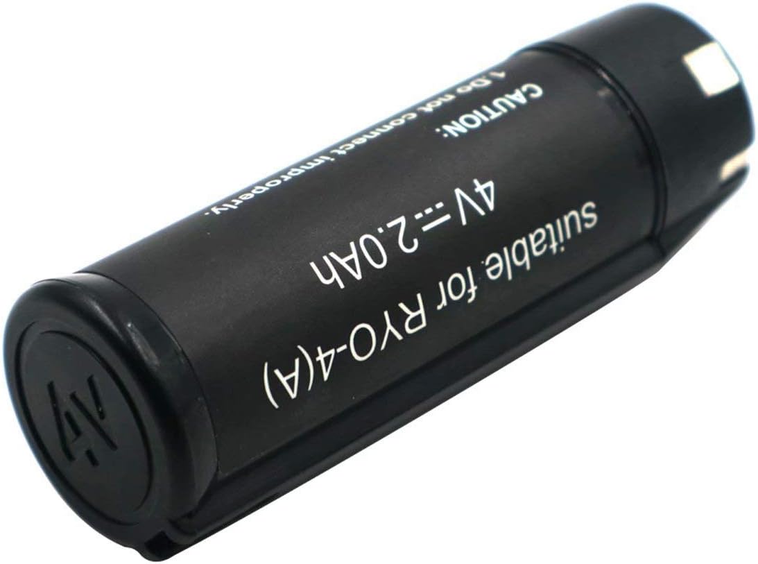 HeShunChang 2 paquetes de 2000 mAh batería RYO4A batería de iones de litio 4 V reemplazo para RYOBI 4V batería Tek4 AP4001