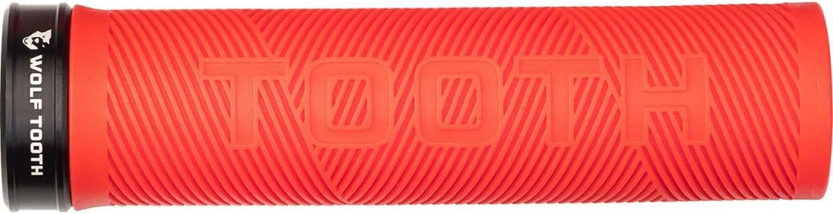 Wolf Tooth Echo Lock-On Grip – Agarre rojo con cuello negro