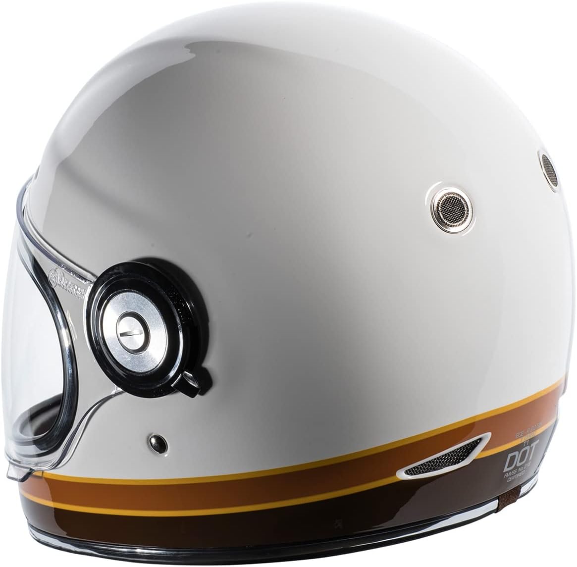TORC – Casco de cara completa para motocicleta, de fibra de vidrio T1, aprobado por DOT y ECE, estilo retro