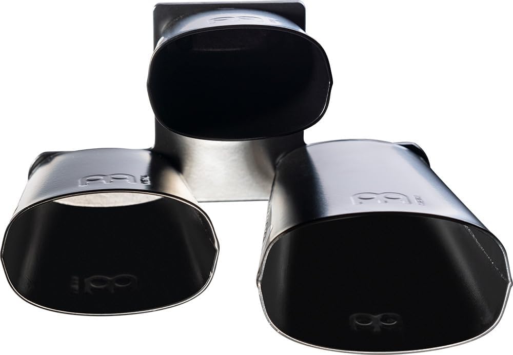 Meinl Percussion SLTRI-BK – Campana triple de acero con recubrimiento en polvo negro