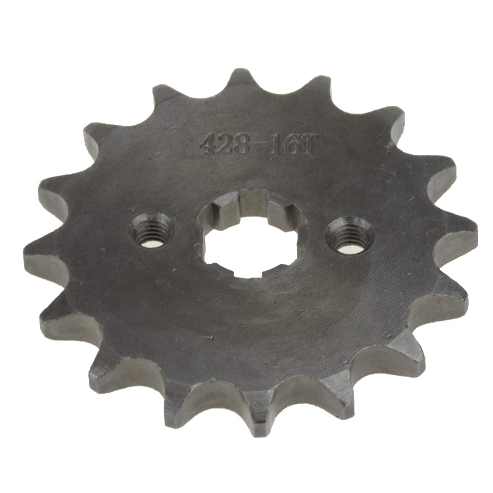 HIAORS 428 16T 0.669 in motocicleta piñón delantero motor para 50cc 70cc 110cc 125cc 140cc 160cc Honda TaoTao Roketa Coolster Sunl Lifan chino ATV