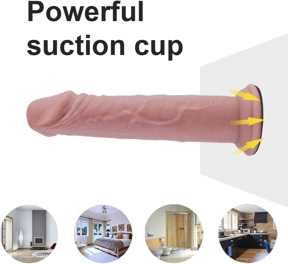 Consolador de succión realista pequeño de 7.2 pulgadas, material de silicona seguro para el cuerpo, juguete sexual para principiantes, vida como