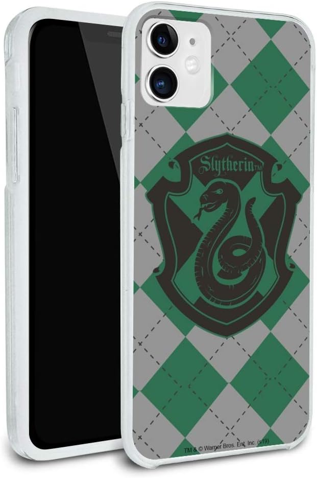 Harry Potter Slytherin Plaid Sigil – Funda protectora de goma híbrida para Apple iPhone 8, 8 Plus, X, 11, 11 Pro, 11 Pro Max
