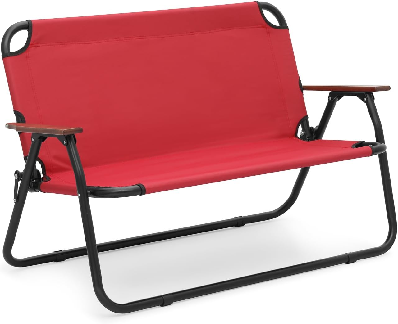 MoNiBloom Silla plegable de doble asiento para campamento, playa, césped, picnic, senderismo, viajes, portátil, plegable, plegable, para 2 personas,
