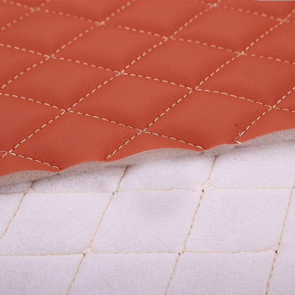 LANOBA Tela de espuma acolchada de vinilo, hilo de varios patrones, material de piel sintética, tapicería, cabeceros de muebles, tela interior
