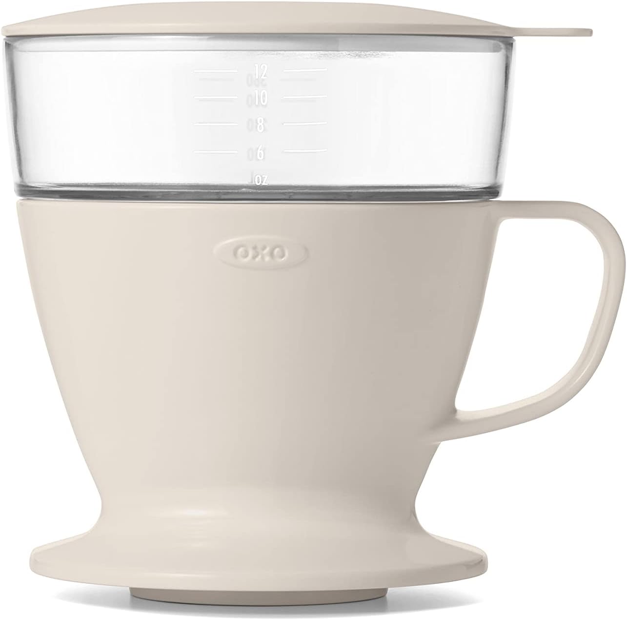 OXO Brew – Cafetera compacta de café frío y cafetera de una sola porción, 12 onzas, color blanco