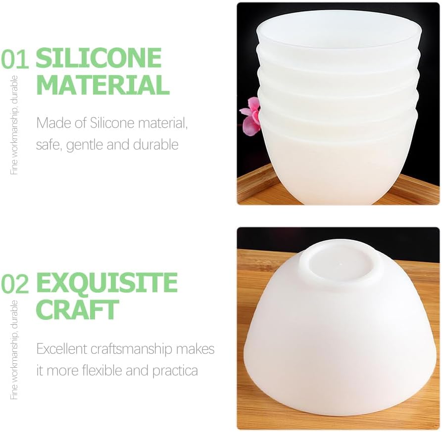 FOMIYES Cuenco de silicona con espátula de silicona, cuencos para mezclar, cuencos de colores reutilizables, tazones de preparación para aperitivos,