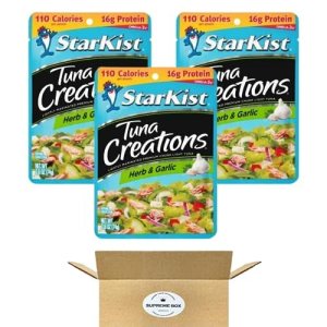 StarKist Creaciones de atún, hierbas y ajo, bolsa de 2.6 onzas, paquete de 3 (7.8 onzas en total) StarKist Creaciones de atún, hierbas y ajo, bolsa de 2.6 onzas, paquete de 3 (7.8 onzas en total)