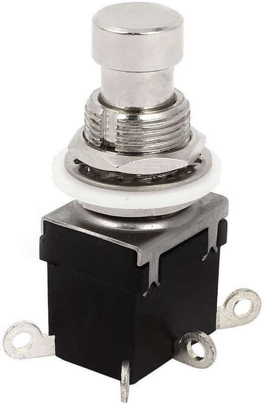 ESUPPORT 6Pin DPDT – Pedal de interruptor de pie con cierre DPDT para guitarra, botón de metal True Bypass AC 250V2A 125V4A, paquete de 5