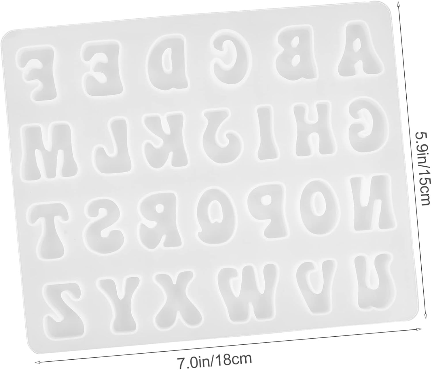 HOMSFOU Letter Stencil Supple Fondant Molds Letter Molds for Chocolate Letter Symbol Molds Baking Supply Silicone Chocolate Molds Candy Making Mold