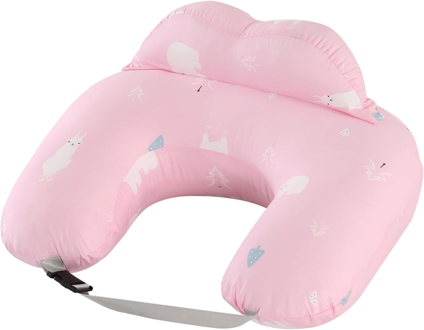 Almohada de lactancia para lactancia, almohadas de lactancia materna para más apoyo para mamá y bebé, con valla de seguridad para bebé, correa de