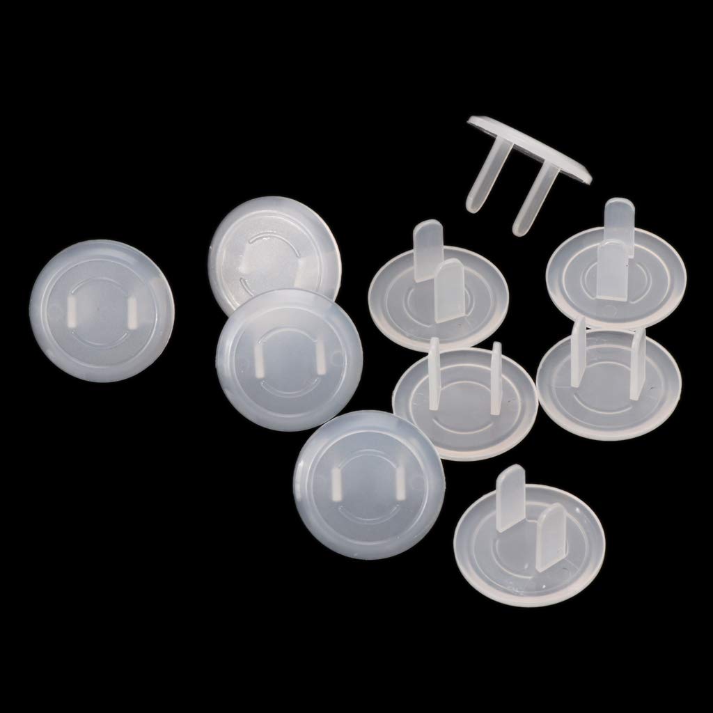 10 unids EE.UU. Niños Seguridad Eléctrica Toma De Enchufe Cubierta Del Bebé Anti Choque Eléctrico Protector Socket Cubierta Placa Plata