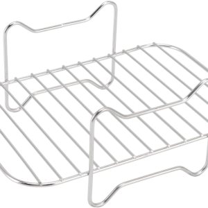 Estante multiusos para freidora de acero inoxidable para asar, accesorios para Ninja Foodi DZ201 401 Estante multiusos para freidora de acero inoxidable para asar, accesorios para Ninja Foodi DZ201 401