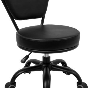 Dayton Asiento con ruedas para garaje (negro mate) neumático, taburete corto con altura ajustable de 13 a 15 pulgadas, perfecto para mecánico de Dayton Asiento con ruedas para garaje (negro mate) neumático, taburete corto con altura ajustable de 13 a 15 pulgadas, perfecto para mecánico de