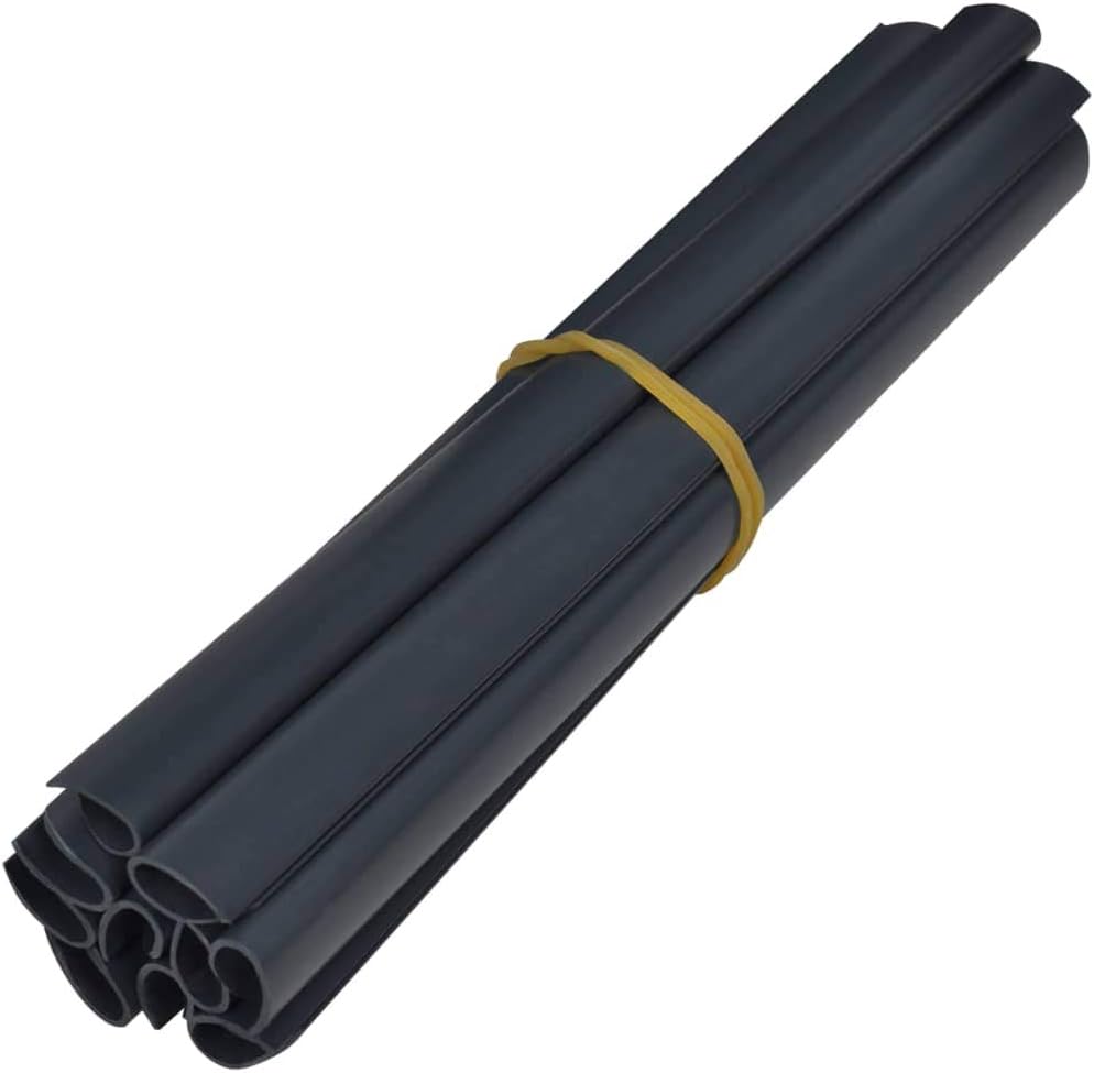 vidaXL Garden – Pantalla de privacidad de PVC de 114.8 x 0.6 pies, gris oscuro mate, resistente a la intemperie y a los rayos UV con fácil