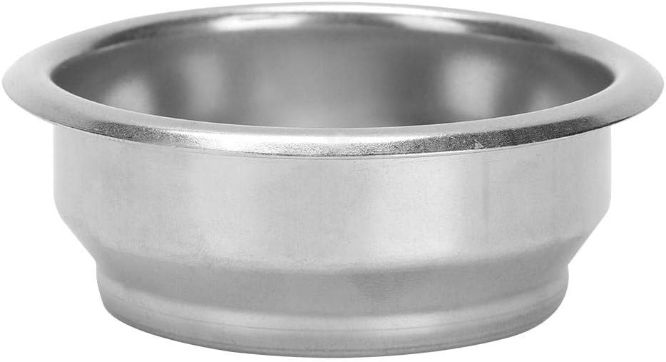 Filtros de café de acero inoxidable, 2.283 in de doble capa no presurizada cesta de filtro de repuesto para máquina de café expreso portafiltro