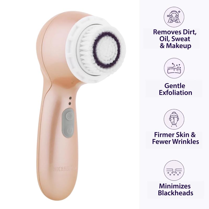 Michael Todd Beauty Soniclear Allure 2024 Best of Beauty Winner – Sistema de cepillo de limpieza facial + exfoliación con 3 velocidades, cabezal de