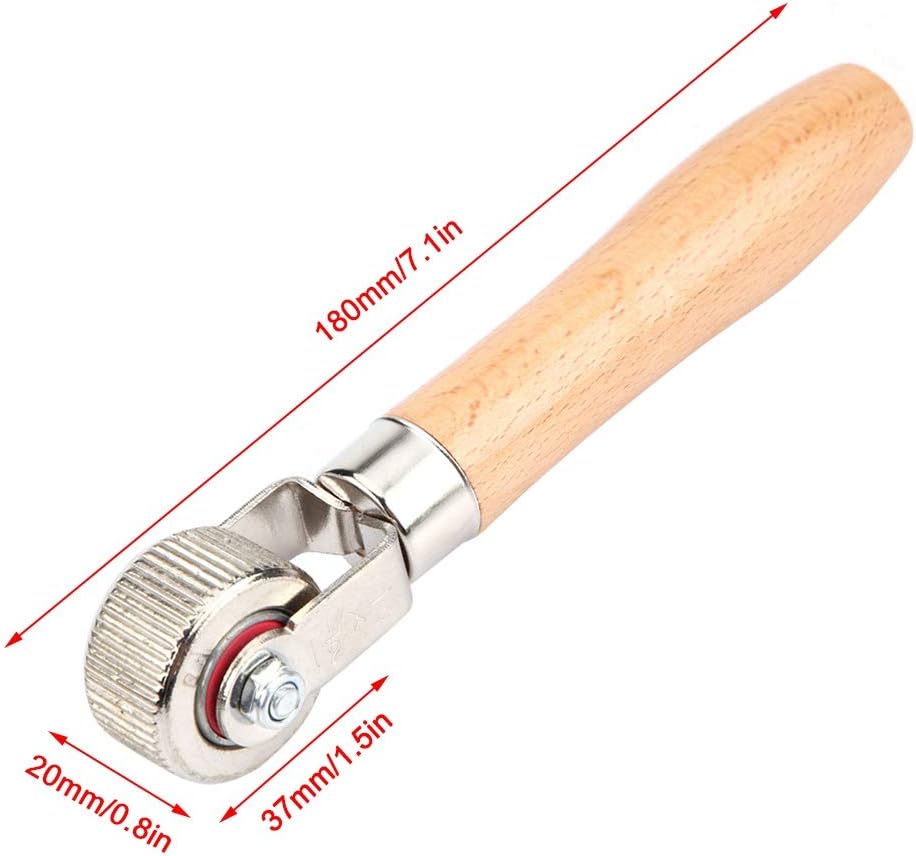 KIMISS Rodillo de parche de neumáticos con mango de madera para rueda de automóvil, reparación de parches de neumáticos, herramienta de reparación