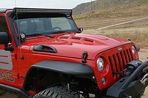 Capucha de dispersión de calor para Jeep Wrangler JK 2007-2018  Carenado central elevado y ventilado  Doble ventilación para un máximo flujo de aire
