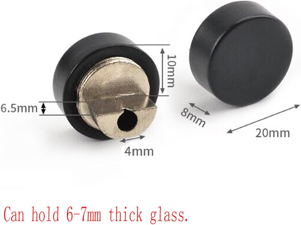 Clips de espejo, espejo de aleación de zinc, clip de vidrio flotante, soporte redondo para espejos de pared, soporte de espejo de baño, soporte para