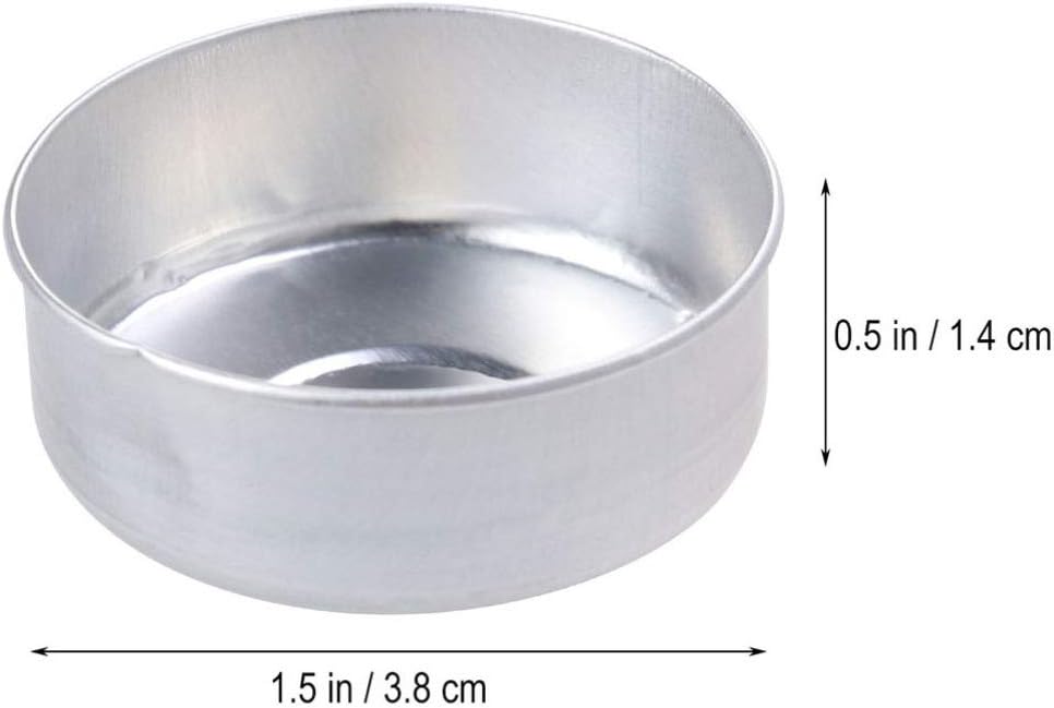 SEWACC 300 piezas de latas de luz de té de aluminio, vasos de cera para velas, caja vacía, lata de té de metal, recipiente para hacer velas