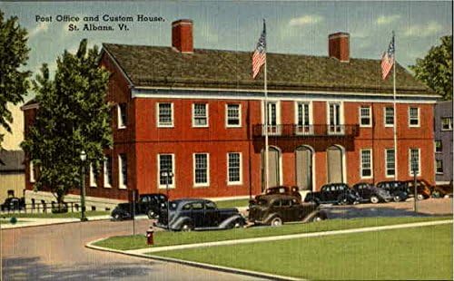 Post Office And Custom House St. Albans, Vermont VT Original Antique Postcard