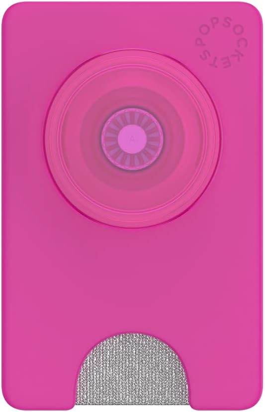 PopSockets Cartera para teléfono con agarre expansible para teléfono, tarjetero para teléfono, color magenta