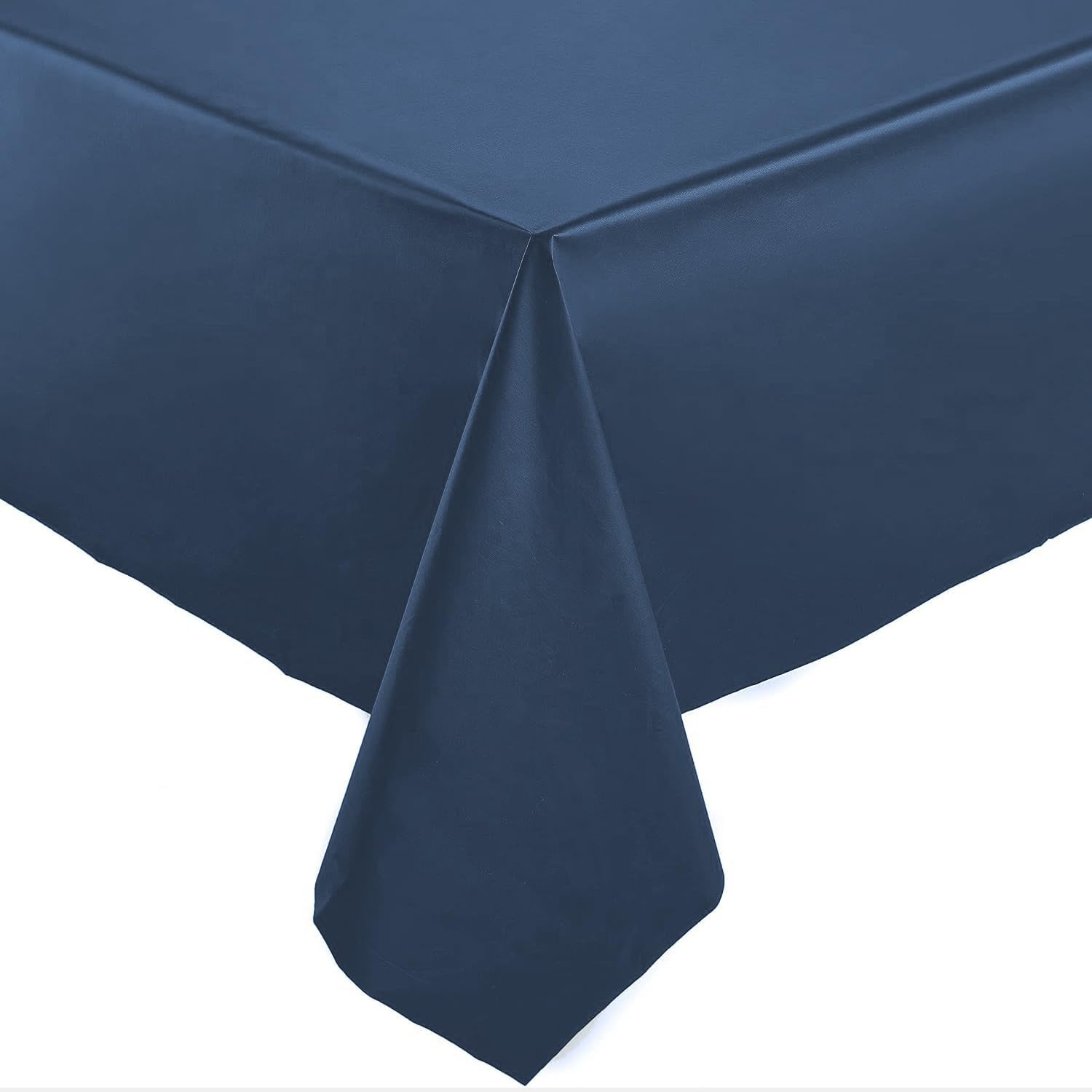 Smarty Had A Party Mantel rectangular de plástico azul marino (54 x 108 pulgadas), 1 pieza, desechable y elegante, perfecto para bodas, fiestas y