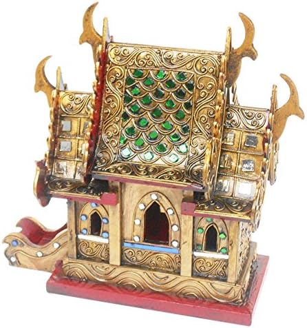 SanPraPhum10 – Casa de espíritu tailandesa hecha a mano, color dorado