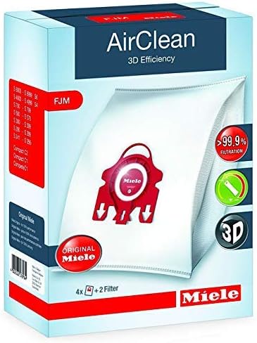 Bolsa de polvo Miele AirClean con eficiencia 3D, tipo FJM, 4 bolsas y 2 filtros