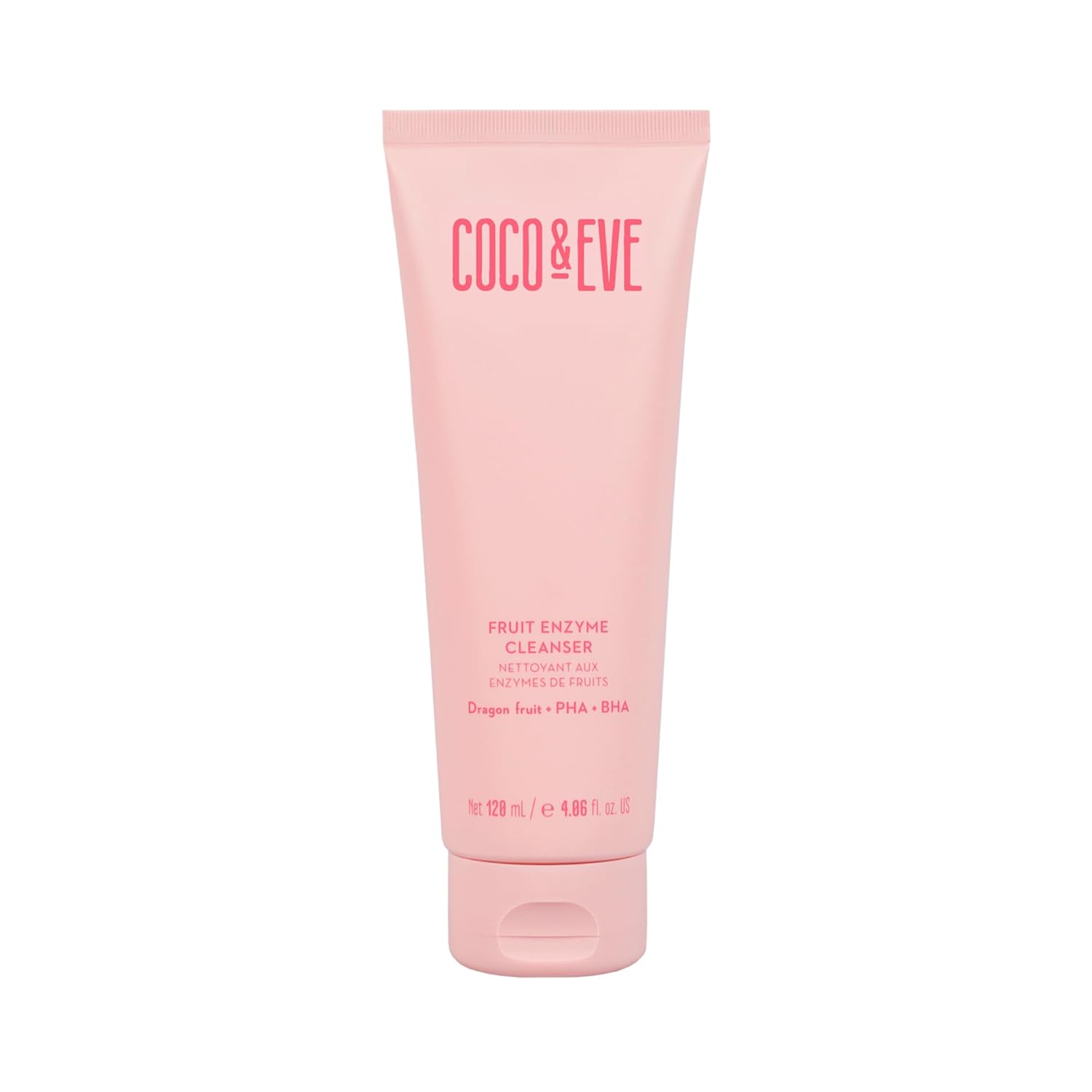 Coco & Eve Limpiador enzimático de frutas. Limpiador suave a base de agua para tez radiante. Refina los poros, exfolia y humedece la piel. BHA,