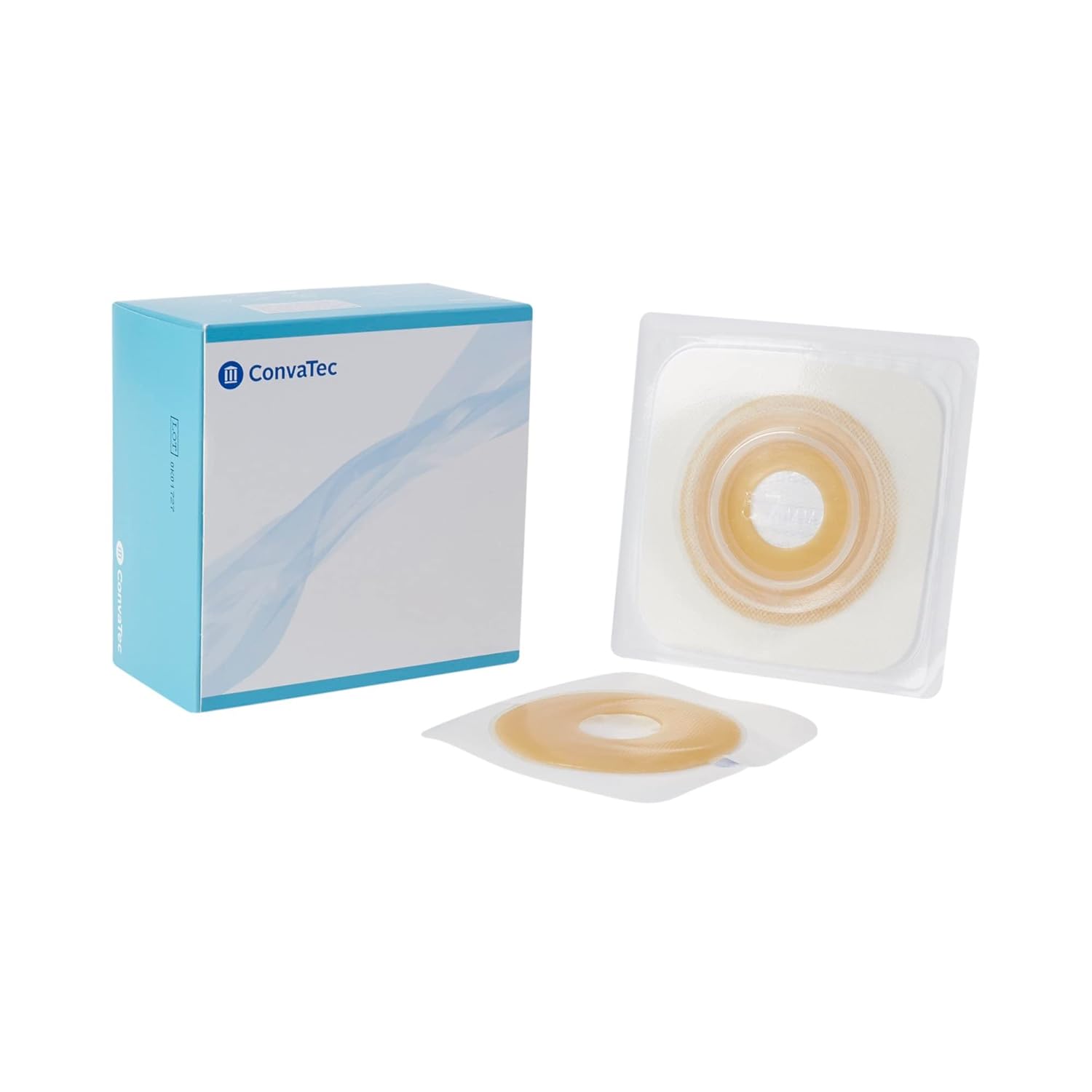 ConvaTec 411805 SUR-FIT Natura Moldable Technology Barrera cutánea estomahesiva con apertura molde para adaptarse y cuello de cinta hidrocoloide,