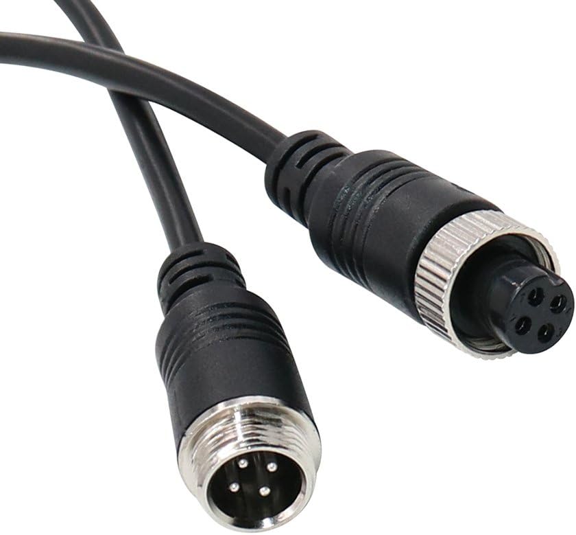 Cable de extensión de video de automóvil de 4 pines macho a hembra, enchufe de video y cable de alimentación, cable AV, impermeable, monitor de