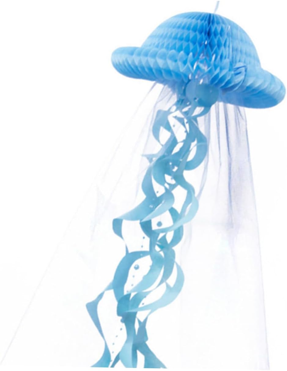 NOLITOY 2pcs Mermaid Party Lantern Mariposas Decorativas para Pared Hanging Tissue Fish Decorations Honeycomb Decor Kids Decor Hanging Decoration.