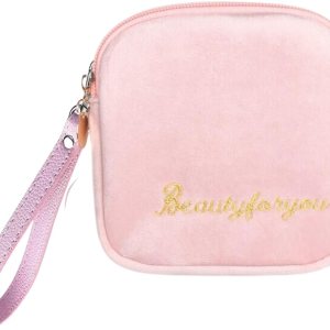 Bolsas de almacenamiento reutilizables para servilletas sanitarias portátiles para mujeres y niñas  Terciopelo suave al tacto con cordón de clip Bolsas de almacenamiento reutilizables para servilletas sanitarias portátiles para mujeres y niñas  Terciopelo suave al tacto con cordón de clip